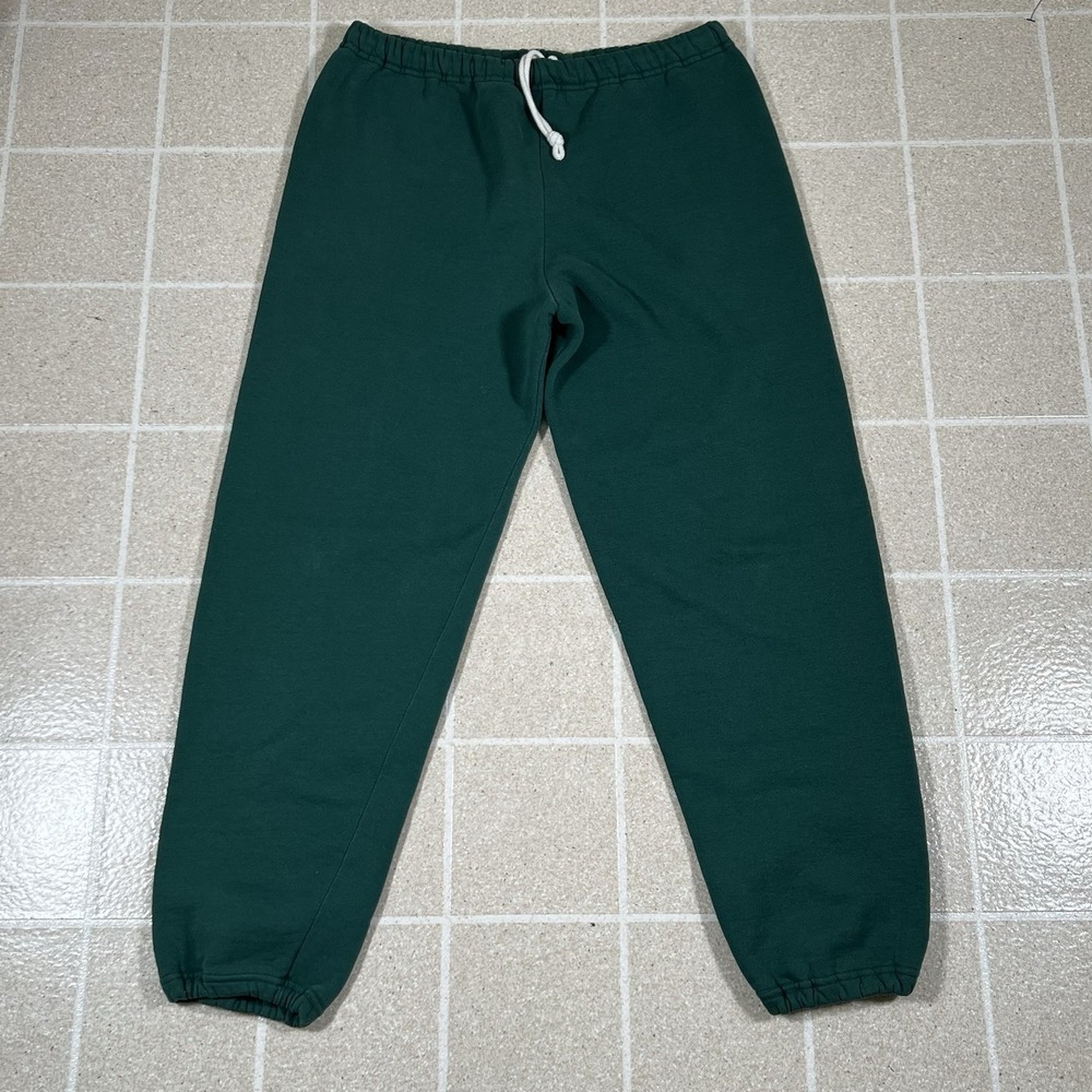 Vintage Russell Athletic Sweatpants Mens Medium Green Fleece Lined Made In USA